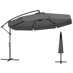 10 Feet Patio Cantilever Umbrella - Gray